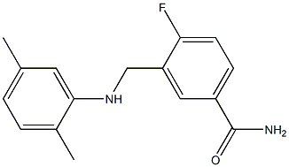 3-{[(2,5-dimethylphenyl)amino]methyl}-4-fluorobenzamide Struktur