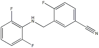 3-{[(2,6-difluorophenyl)amino]methyl}-4-fluorobenzonitrile Struktur