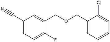 3-{[(2-chlorophenyl)methoxy]methyl}-4-fluorobenzonitrile Struktur