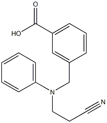 3-{[(2-cyanoethyl)(phenyl)amino]methyl}benzoic acid Struktur