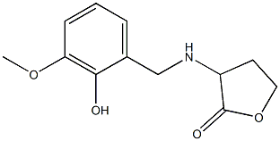 3-{[(2-hydroxy-3-methoxyphenyl)methyl]amino}oxolan-2-one Struktur