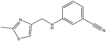 3-{[(2-methyl-1,3-thiazol-4-yl)methyl]amino}benzonitrile Struktur