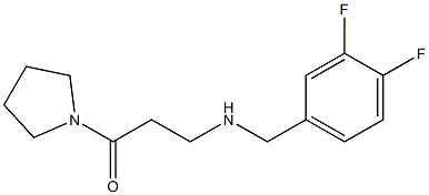 3-{[(3,4-difluorophenyl)methyl]amino}-1-(pyrrolidin-1-yl)propan-1-one Struktur