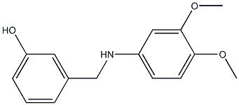 3-{[(3,4-dimethoxyphenyl)amino]methyl}phenol Struktur