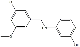 3-{[(3,5-dimethoxyphenyl)methyl]amino}phenol Struktur