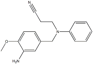 3-{[(3-amino-4-methoxyphenyl)methyl](phenyl)amino}propanenitrile Struktur