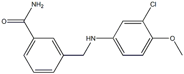 3-{[(3-chloro-4-methoxyphenyl)amino]methyl}benzamide Struktur