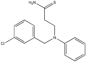 3-{[(3-chlorophenyl)methyl](phenyl)amino}propanethioamide Struktur