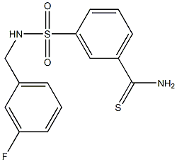 3-{[(3-fluorophenyl)methyl]sulfamoyl}benzene-1-carbothioamide Struktur