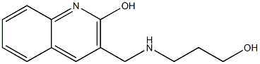 3-{[(3-hydroxypropyl)amino]methyl}quinolin-2-ol Struktur