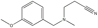 3-{[(3-methoxyphenyl)methyl](methyl)amino}propanenitrile Struktur