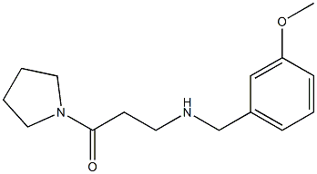 3-{[(3-methoxyphenyl)methyl]amino}-1-(pyrrolidin-1-yl)propan-1-one Struktur