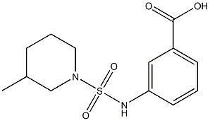 3-{[(3-methylpiperidine-1-)sulfonyl]amino}benzoic acid Struktur