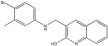 3-{[(4-bromo-3-methylphenyl)amino]methyl}quinolin-2-ol Struktur