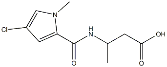 3-{[(4-chloro-1-methyl-1H-pyrrol-2-yl)carbonyl]amino}butanoic acid Struktur