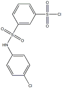 3-{[(4-chlorophenyl)amino]sulfonyl}benzenesulfonyl chloride Struktur