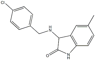 3-{[(4-chlorophenyl)methyl]amino}-5-methyl-2,3-dihydro-1H-indol-2-one Struktur