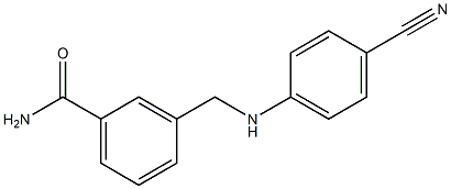 3-{[(4-cyanophenyl)amino]methyl}benzamide Struktur