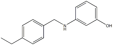 3-{[(4-ethylphenyl)methyl]amino}phenol Struktur