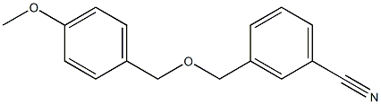 3-{[(4-methoxyphenyl)methoxy]methyl}benzonitrile Struktur