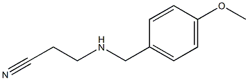 3-{[(4-methoxyphenyl)methyl]amino}propanenitrile Struktur