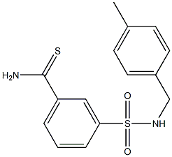 3-{[(4-methylphenyl)methyl]sulfamoyl}benzene-1-carbothioamide Struktur