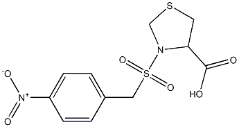 3-{[(4-nitrophenyl)methane]sulfonyl}-1,3-thiazolidine-4-carboxylic acid Struktur