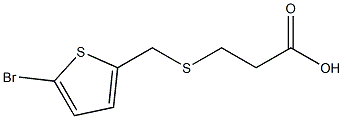 3-{[(5-bromothien-2-yl)methyl]thio}propanoic acid Struktur