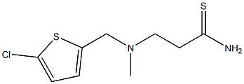 3-{[(5-chlorothiophen-2-yl)methyl](methyl)amino}propanethioamide Struktur