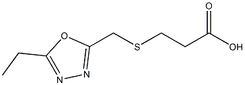 3-{[(5-ethyl-1,3,4-oxadiazol-2-yl)methyl]sulfanyl}propanoic acid Struktur