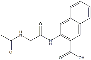 3-{[(acetylamino)acetyl]amino}-2-naphthoic acid Struktur