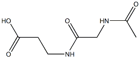 3-{[(acetylamino)acetyl]amino}propanoic acid Struktur