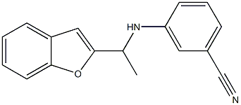 3-{[1-(1-benzofuran-2-yl)ethyl]amino}benzonitrile Struktur