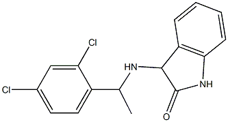 3-{[1-(2,4-dichlorophenyl)ethyl]amino}-2,3-dihydro-1H-indol-2-one Struktur