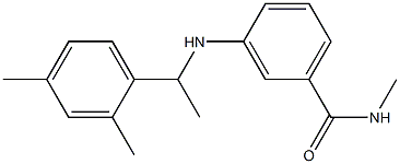 3-{[1-(2,4-dimethylphenyl)ethyl]amino}-N-methylbenzamide Struktur