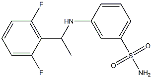 3-{[1-(2,6-difluorophenyl)ethyl]amino}benzene-1-sulfonamide Struktur