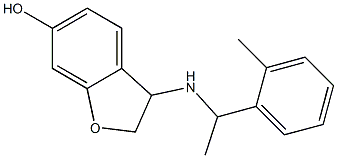 3-{[1-(2-methylphenyl)ethyl]amino}-2,3-dihydro-1-benzofuran-6-ol Struktur