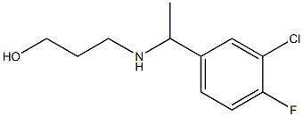 3-{[1-(3-chloro-4-fluorophenyl)ethyl]amino}propan-1-ol Struktur