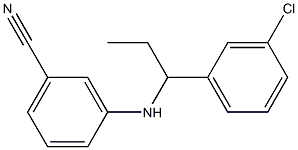 3-{[1-(3-chlorophenyl)propyl]amino}benzonitrile Struktur