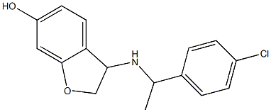 3-{[1-(4-chlorophenyl)ethyl]amino}-2,3-dihydro-1-benzofuran-6-ol Struktur