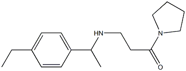 3-{[1-(4-ethylphenyl)ethyl]amino}-1-(pyrrolidin-1-yl)propan-1-one Struktur