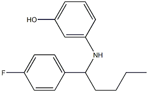 3-{[1-(4-fluorophenyl)pentyl]amino}phenol Struktur