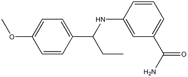 3-{[1-(4-methoxyphenyl)propyl]amino}benzamide Struktur