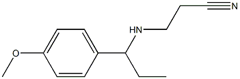 3-{[1-(4-methoxyphenyl)propyl]amino}propanenitrile Struktur