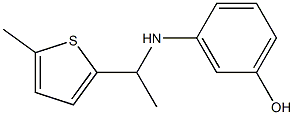 3-{[1-(5-methylthiophen-2-yl)ethyl]amino}phenol Struktur