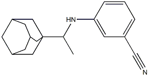 3-{[1-(adamantan-1-yl)ethyl]amino}benzonitrile Struktur