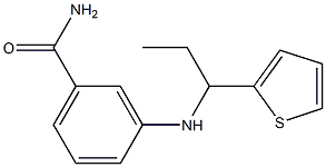 3-{[1-(thiophen-2-yl)propyl]amino}benzamide Struktur