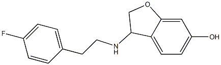 3-{[2-(4-fluorophenyl)ethyl]amino}-2,3-dihydro-1-benzofuran-6-ol Struktur