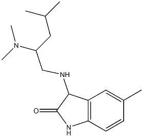 3-{[2-(dimethylamino)-4-methylpentyl]amino}-5-methyl-2,3-dihydro-1H-indol-2-one Struktur