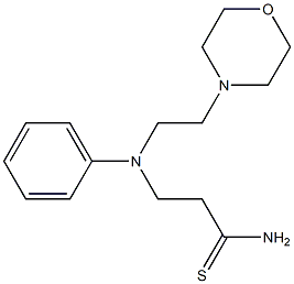 3-{[2-(morpholin-4-yl)ethyl](phenyl)amino}propanethioamide Struktur